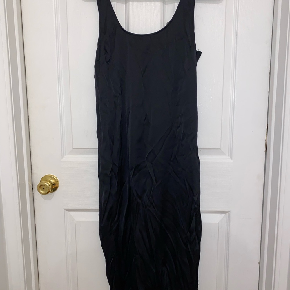Abercrombie satin Black Sleeveless Dress